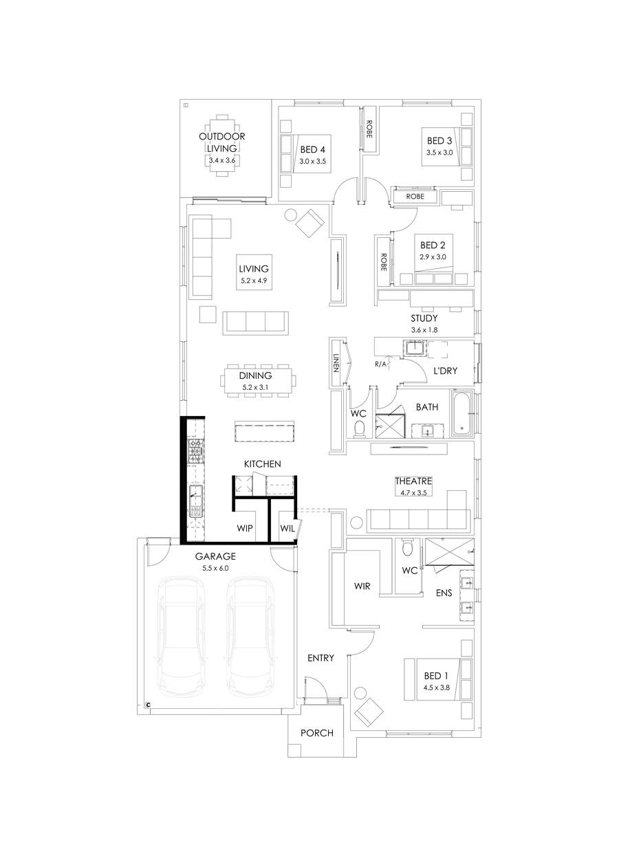 29  Floor Floorplan (Alternate kitchen)
