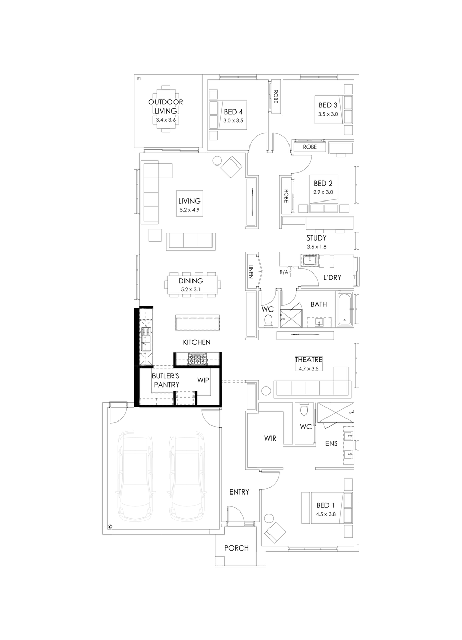 29  Floor Floorplan (Butler's pantry)