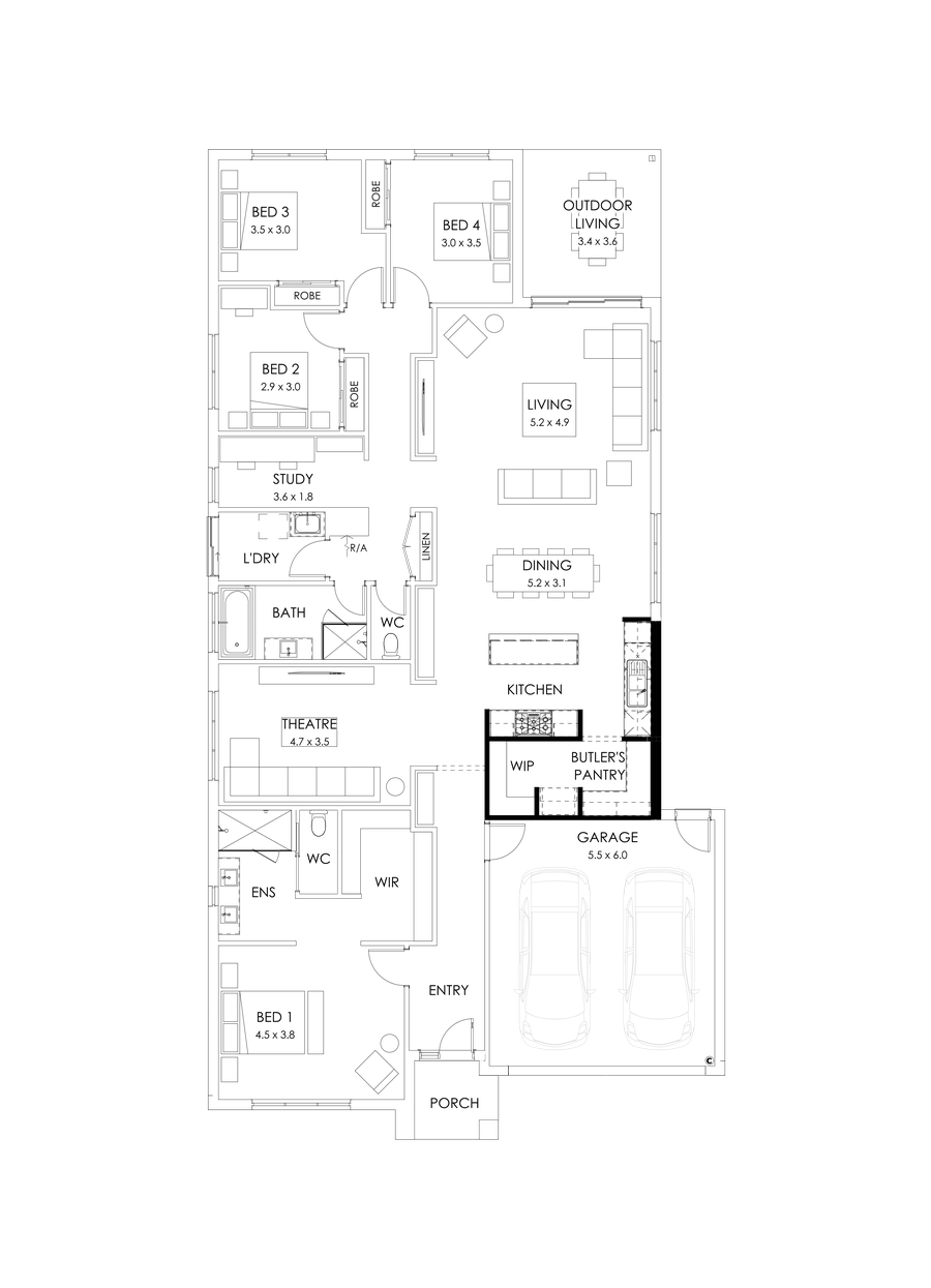 29  Floor Floorplan (Butler's pantry - Flipped)