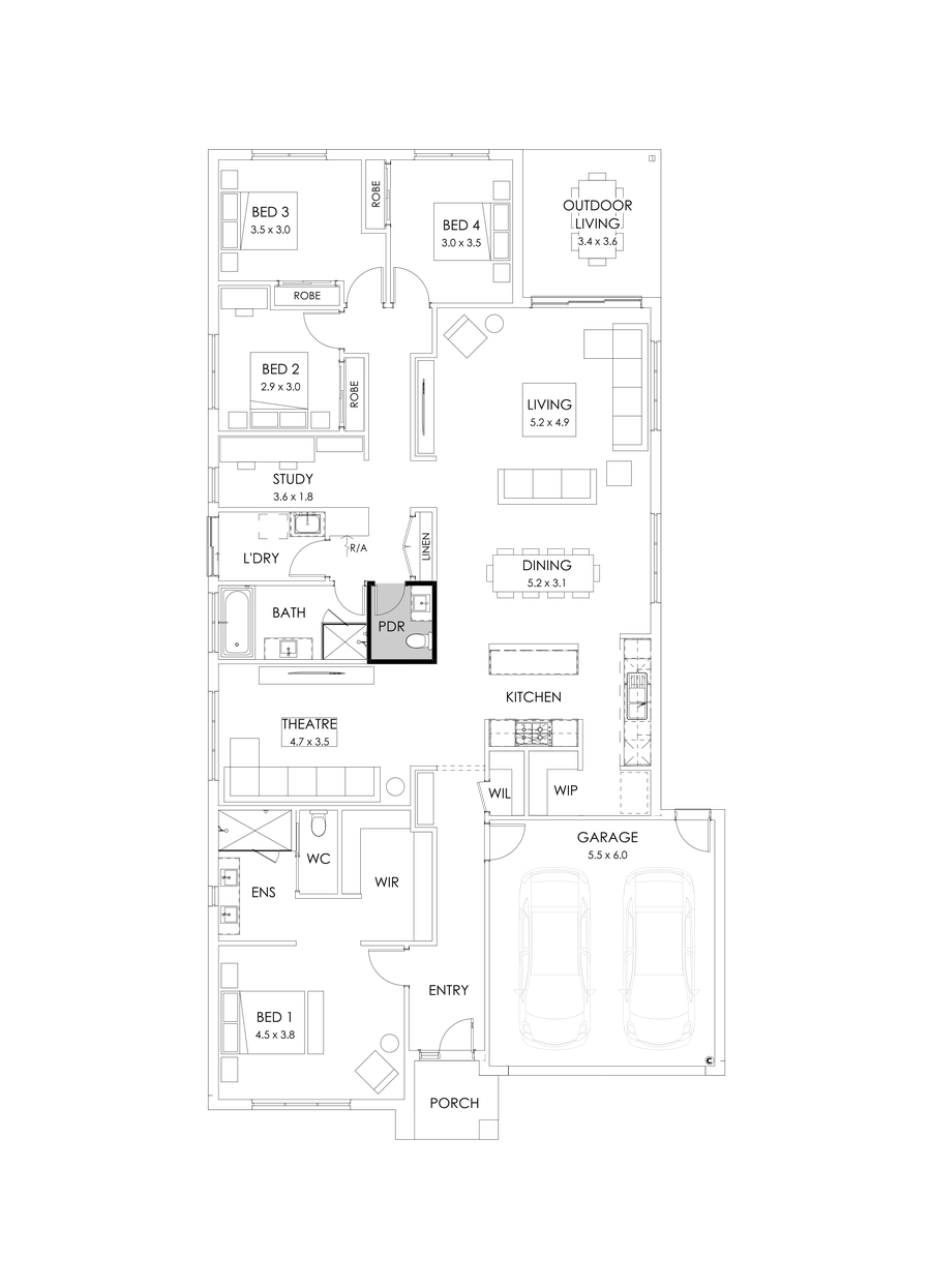 29  Floor Floorplan (Powder room - Flipped)