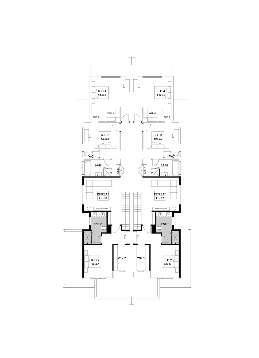 31 & 30 First Floor Floorplan (Additional master bedroom)