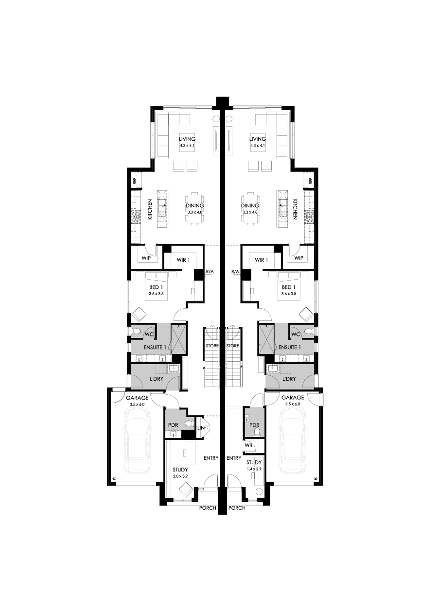 31 & 30 Ground Floor Floorplan (Standard)