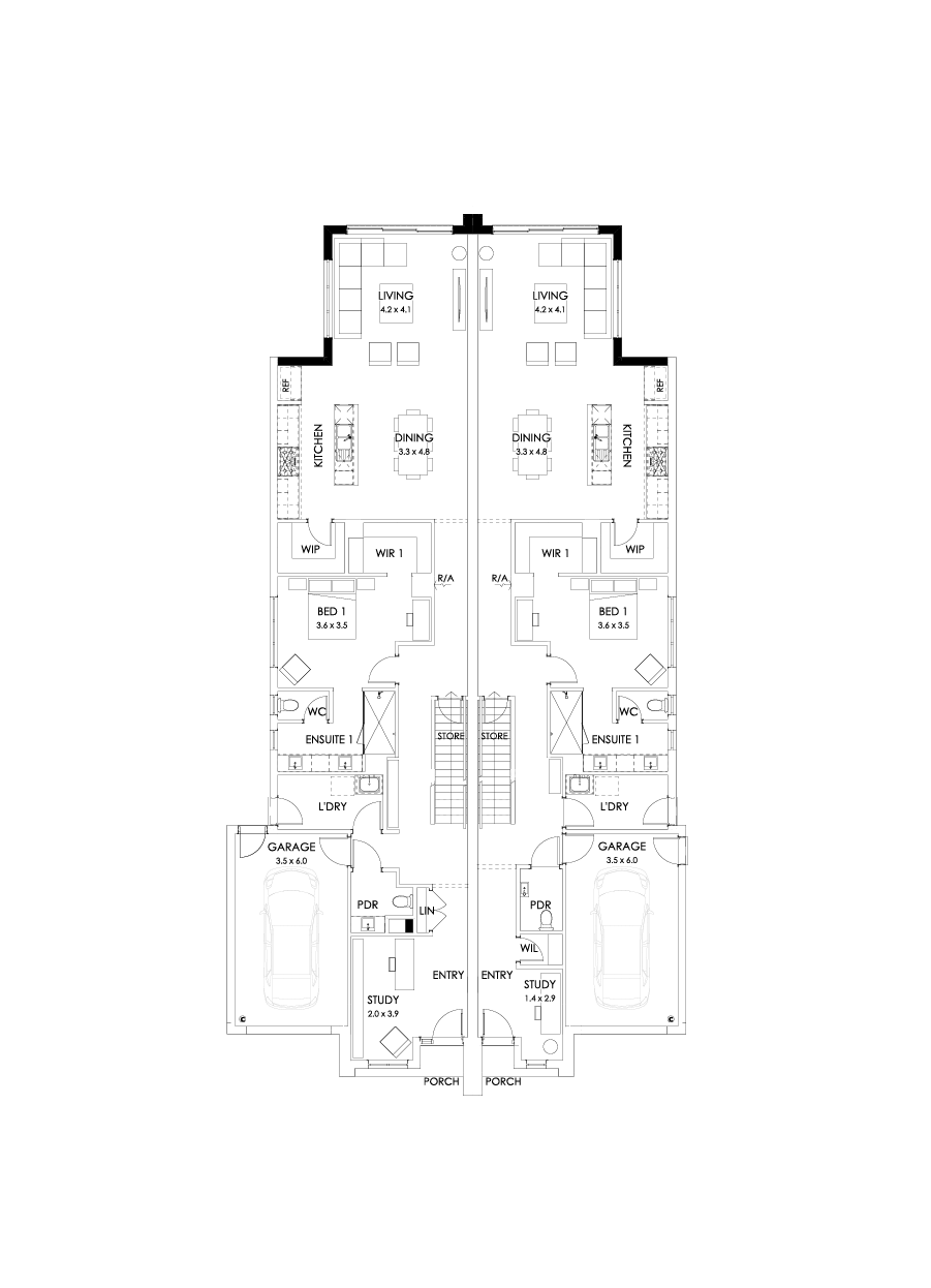 31 & 30 Ground Floor Floorplan (Width extension)