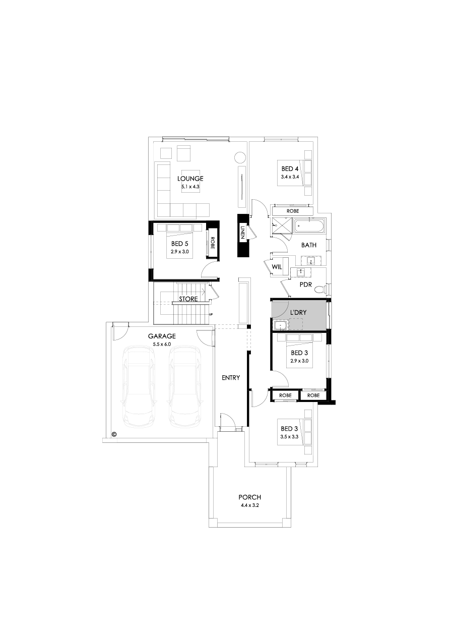39 Ground Floor Floorplan (5th bedroom)