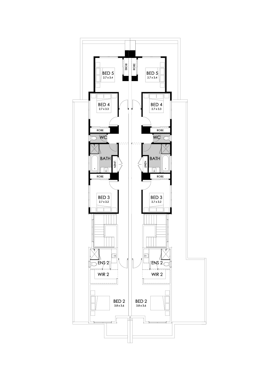 28 & 28 First Floor Floorplan (5th bedroom)