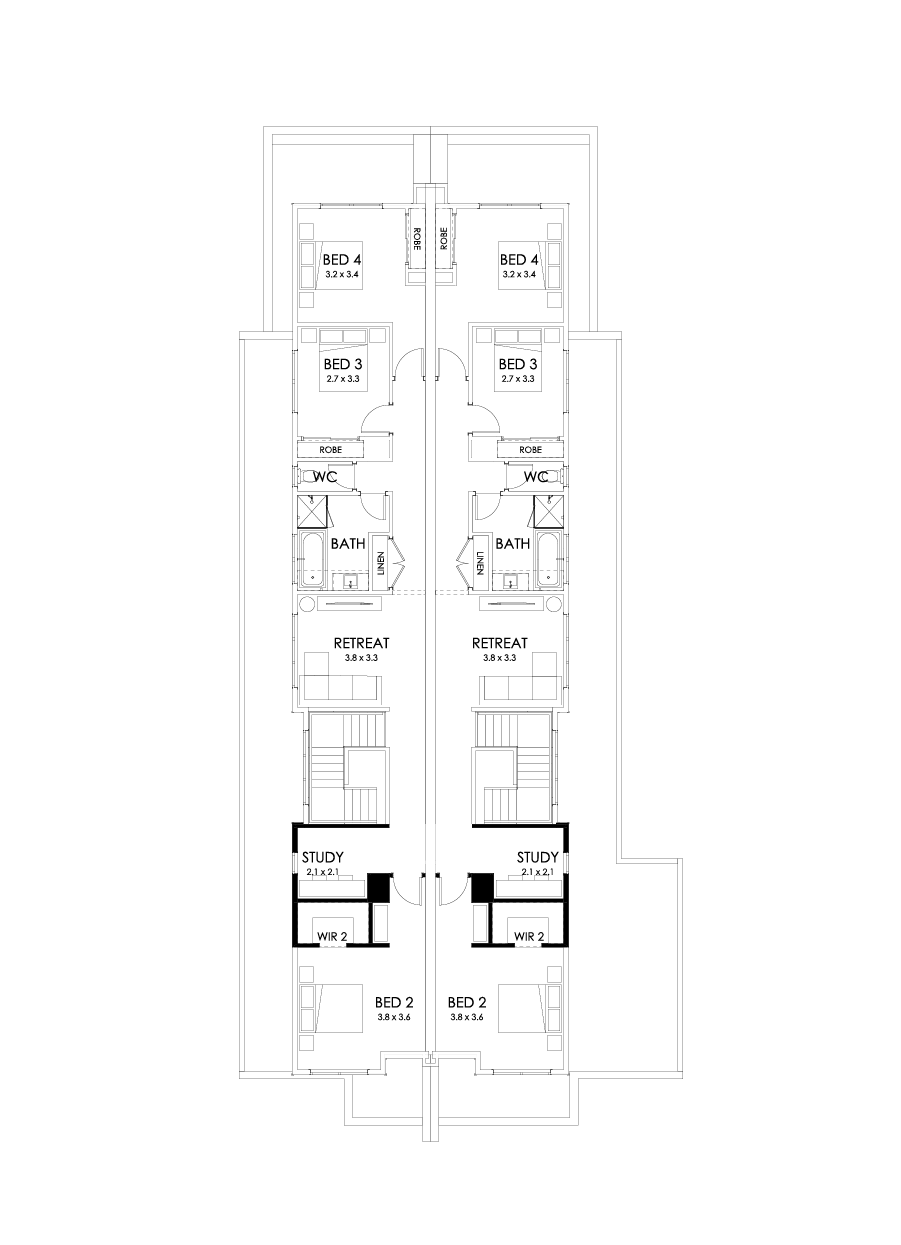 28 & 28 First Floor Floorplan (Study ILO ensuite)