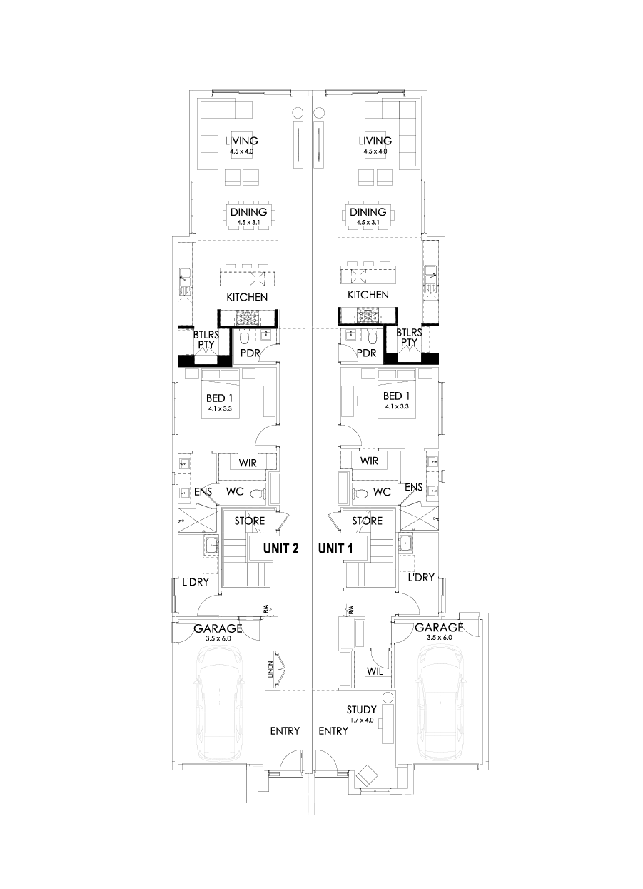 28 & 28 Ground Floor Floorplan (Butler’s pantry)