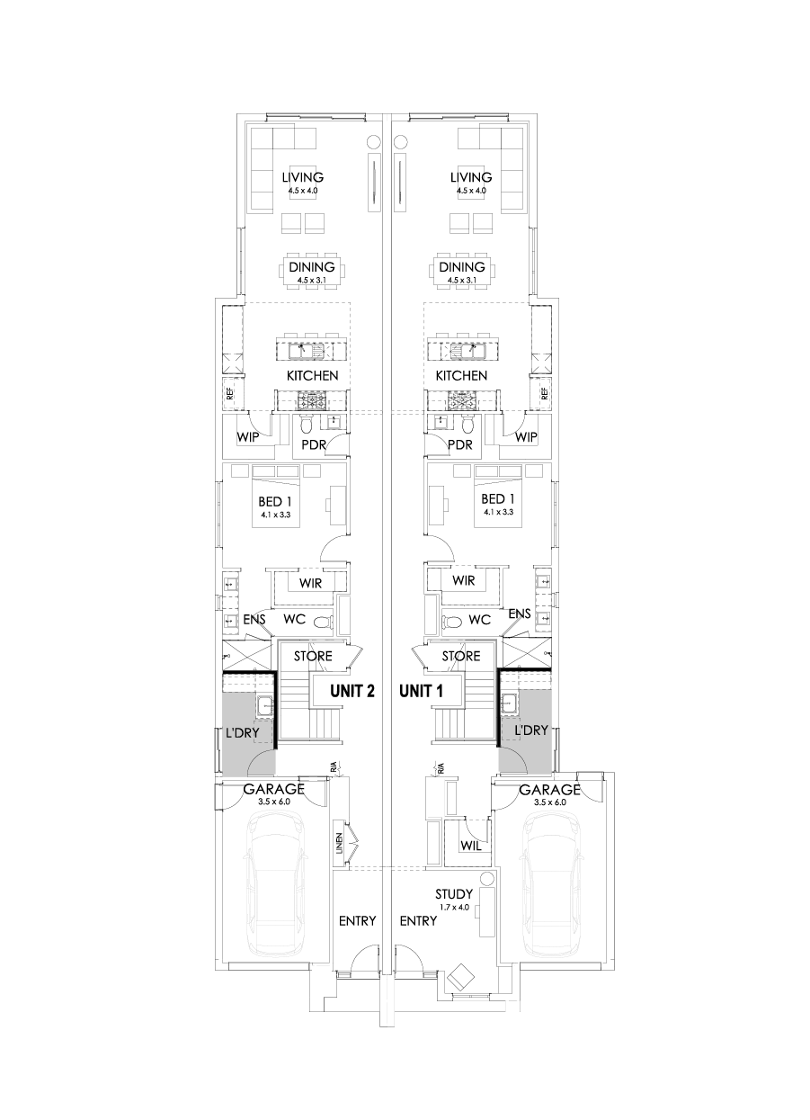 28 & 28 Ground Floor Floorplan ( Laundry upgrade)