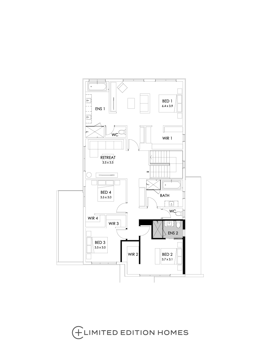 36 First Floor Floorplan (Additional ensuite)