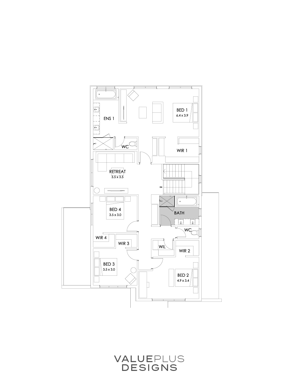 36 First Floor Floorplan (Bathroom upgrade)