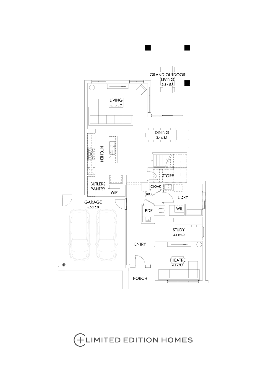 36 Ground Floor Floorplan (Grand outdoor living)