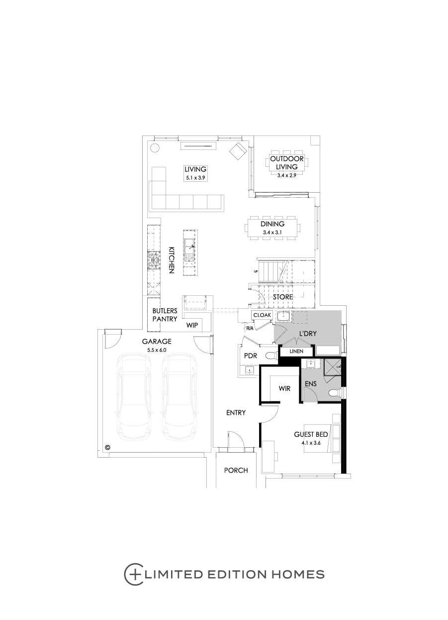 36 Ground Floor Floorplan (Guest bedroom)