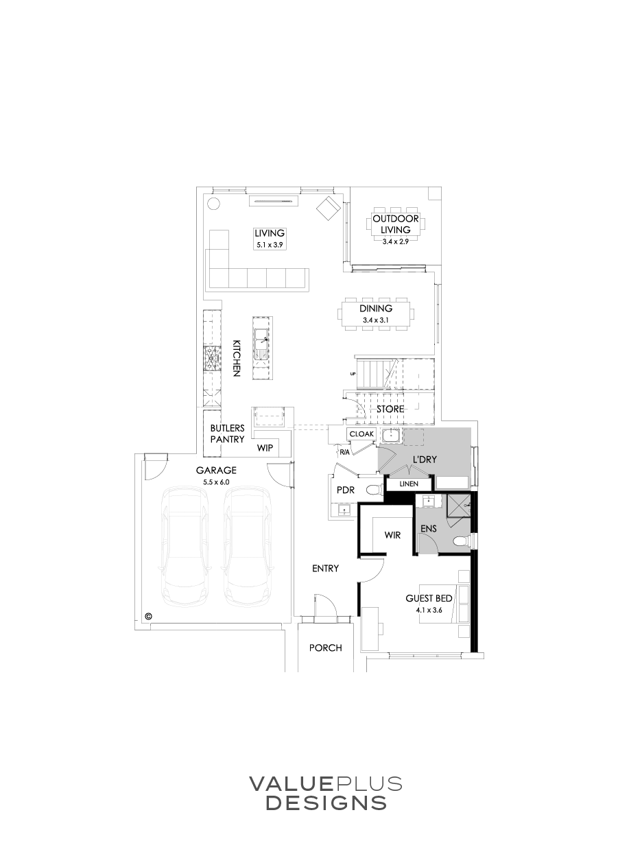 36 Ground Floor Floorplan (Guest bedroom)