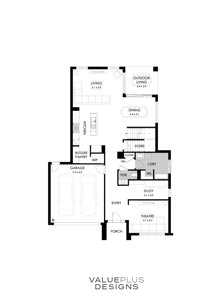 36 Ground Floor Floorplan (Standard)