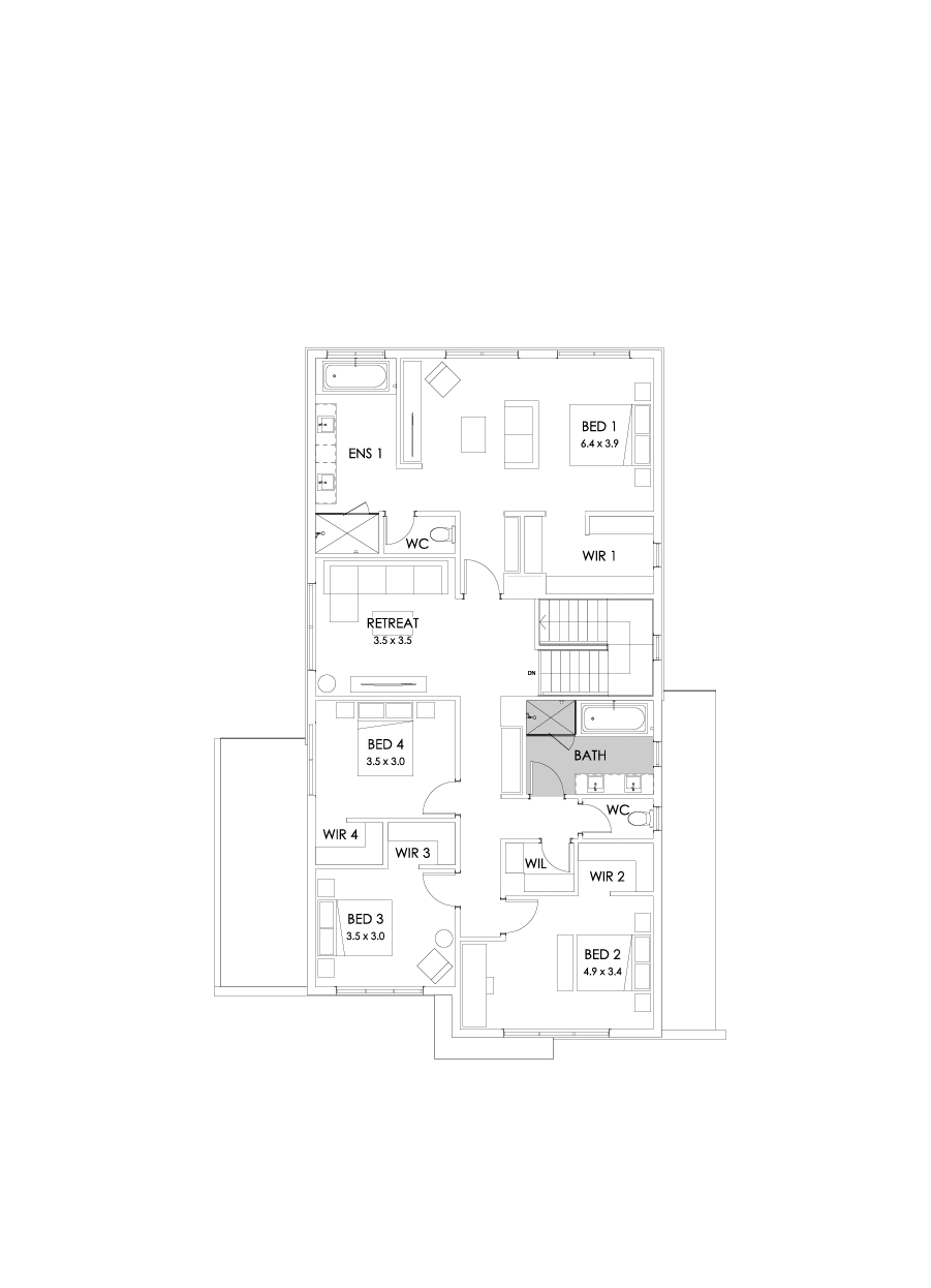 36 First Floor Floorplan (Bathroom upgrade)