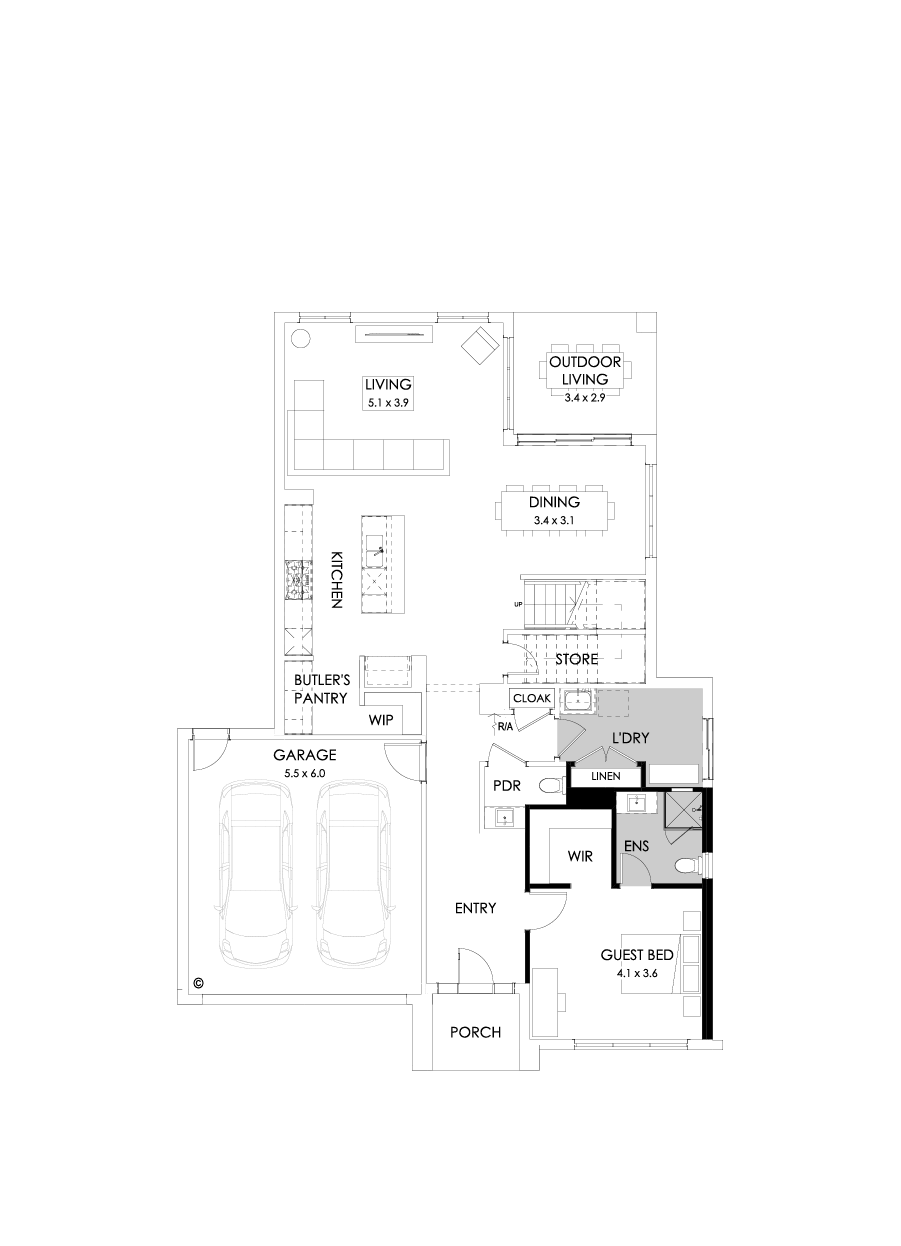 36 Ground Floor Floorplan (Guest bedroom)