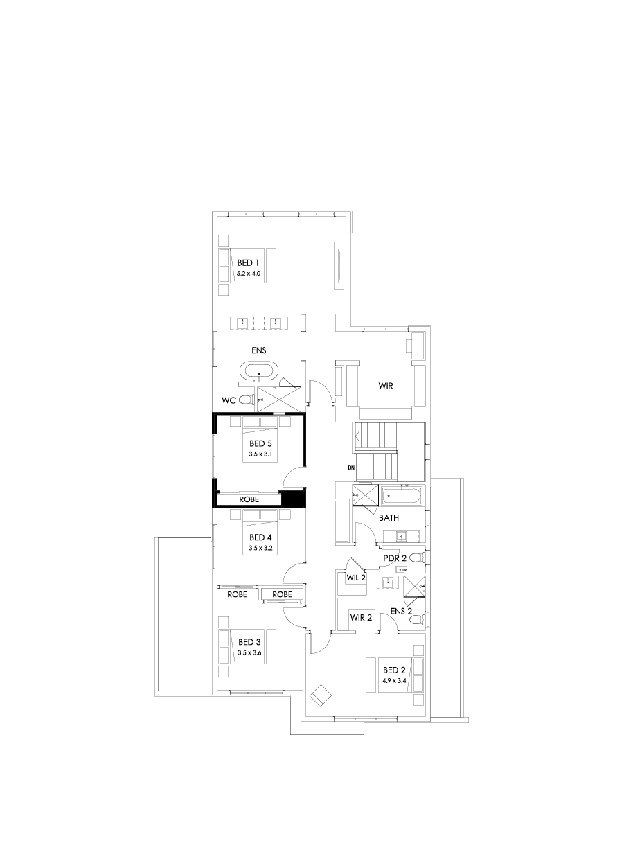 41 First Floor Floorplan (5th bedroom)