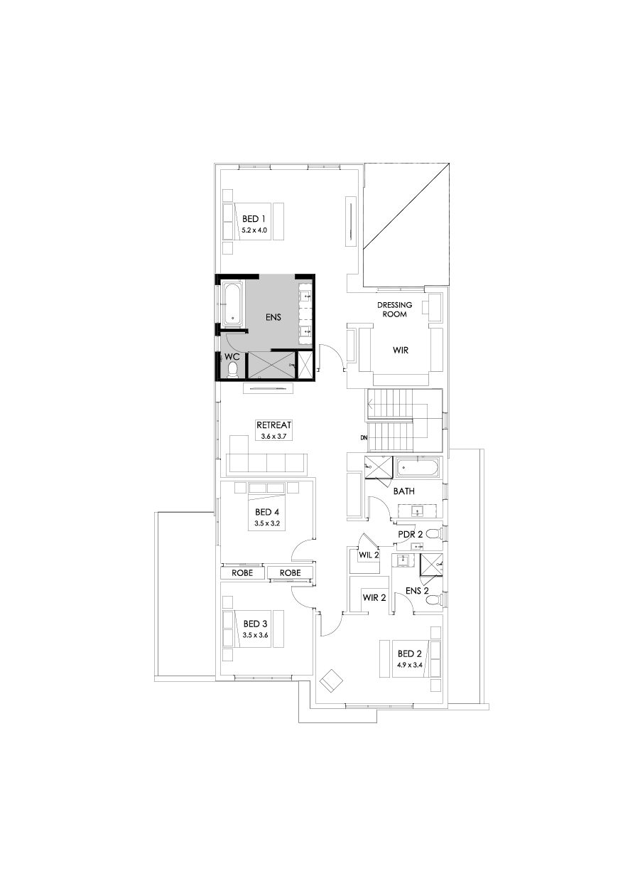 41 First Floor Floorplan (Alternate ensuite)