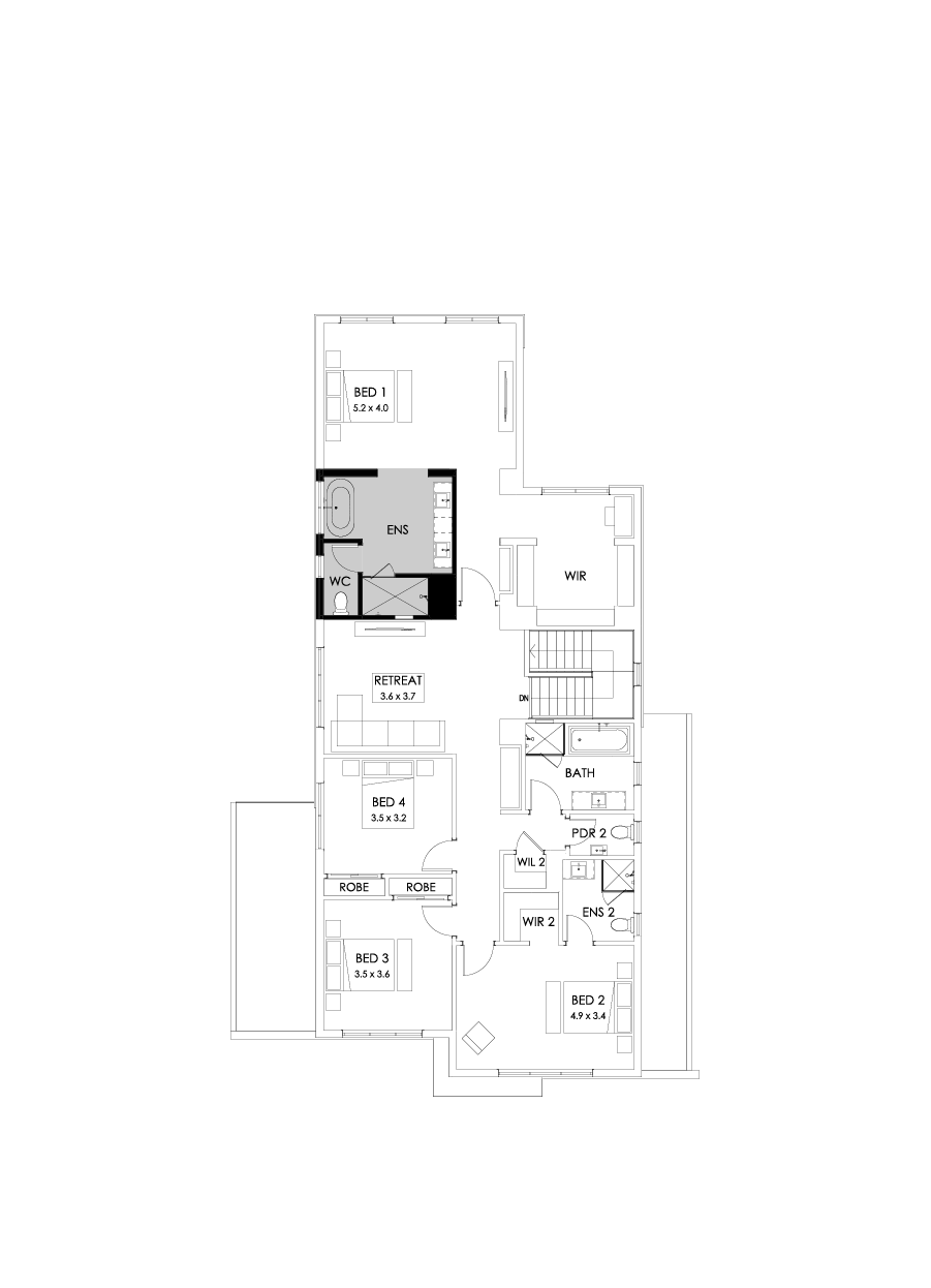 41 First Floor Floorplan (Alternate ensuite)