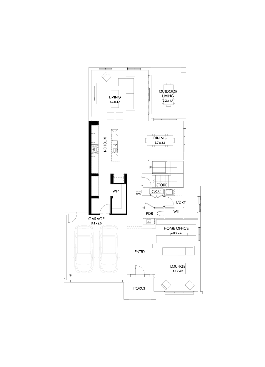 41 Ground Floor Floorplan (Butler's pantry - Included)