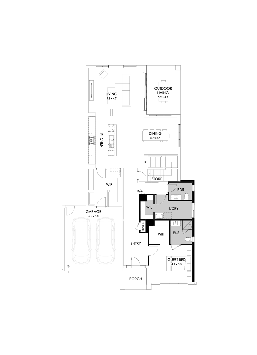 41 Ground Floor Floorplan (Guest bedroom)