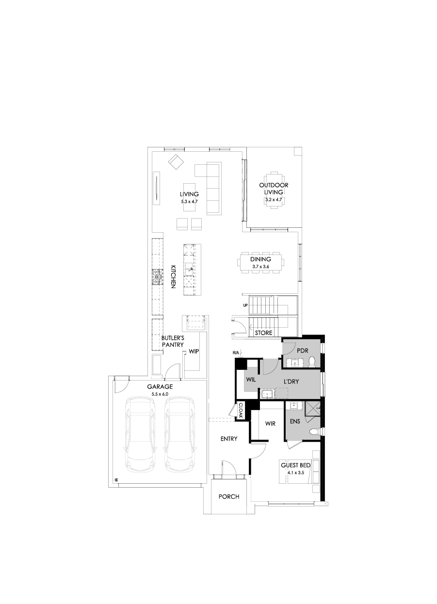41 Ground Floor Floorplan (Guest bedroom)