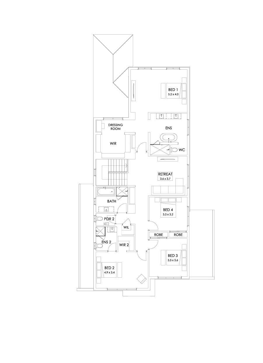 41 First Floor Floorplan (Grand outdoor living - Flipped)