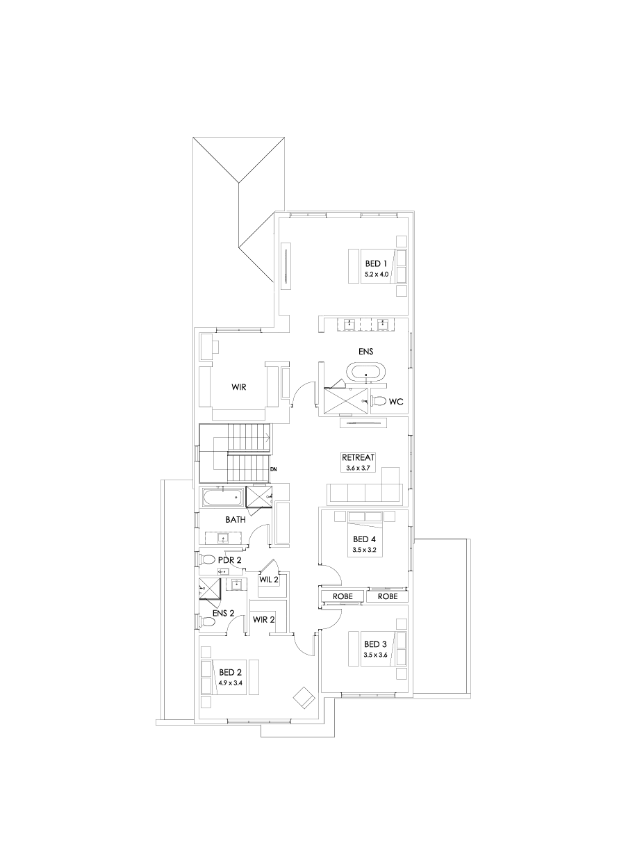 41 First Floor Floorplan (Grand outdoor living - Flipped)