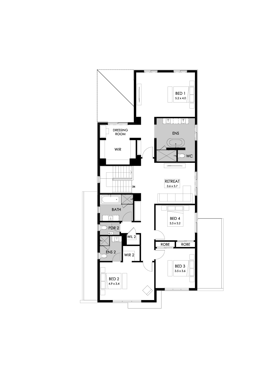 41 First Floor Floorplan (Standard - Flipped)
