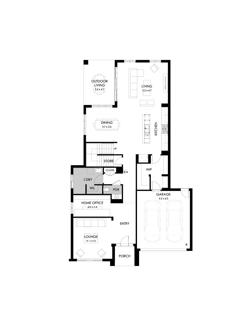 41 Ground Floor Floorplan (Standard - Flipped)