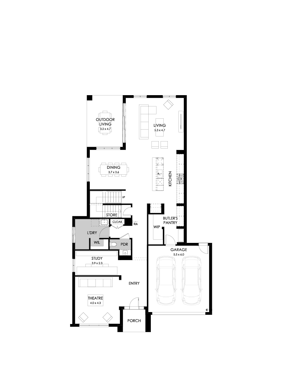 41 Ground Floor Floorplan (Standard - Flipped)