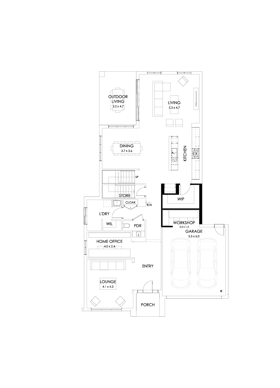 41 Ground Floor Floorplan (Workshop - Flipped)
