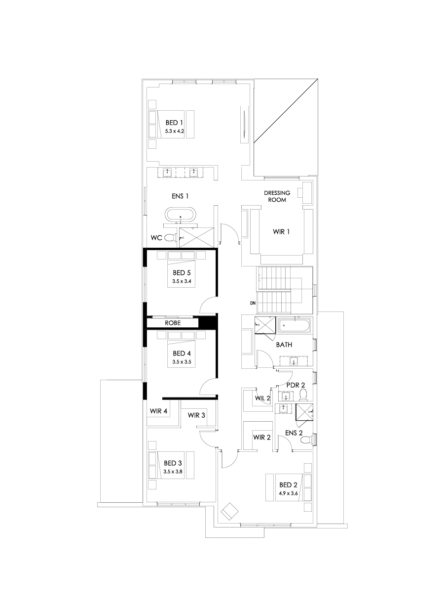 45 First Floor Floorplan (5th bedroom)