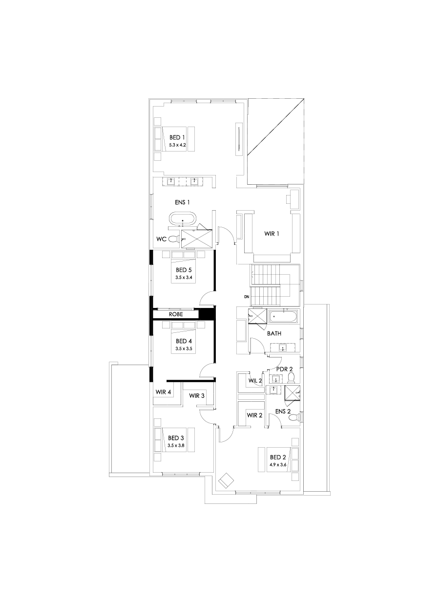 45 First Floor Floorplan (5th bedroom)