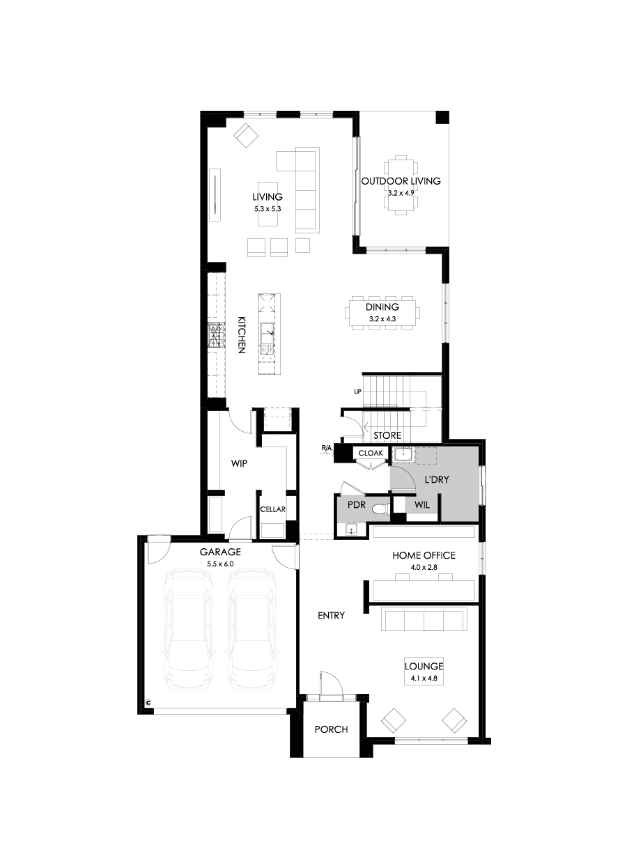 45 Ground Floor Floorplan (Standard)