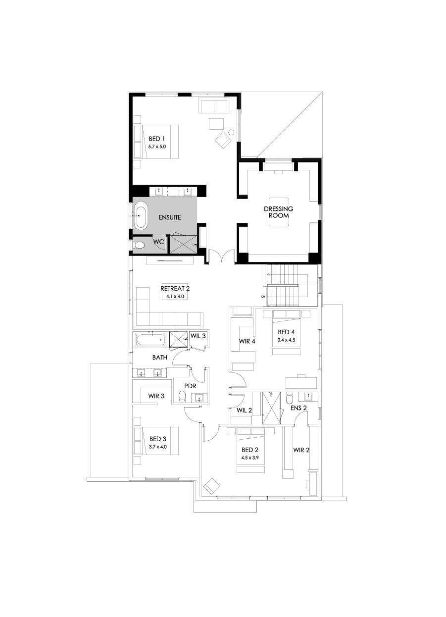 52 First Floor Floorplan (Alternate WIR)