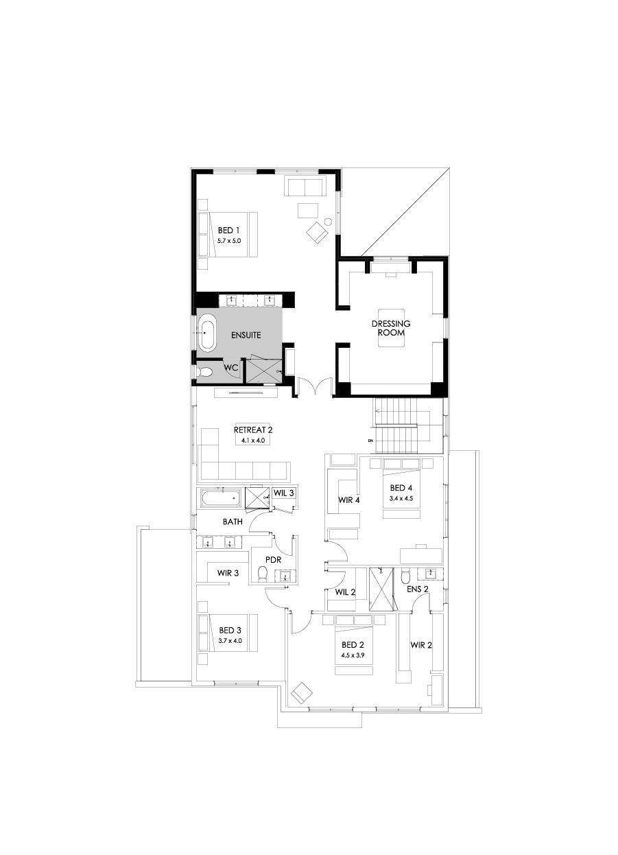 52 First Floor Floorplan (Alternate WIR)