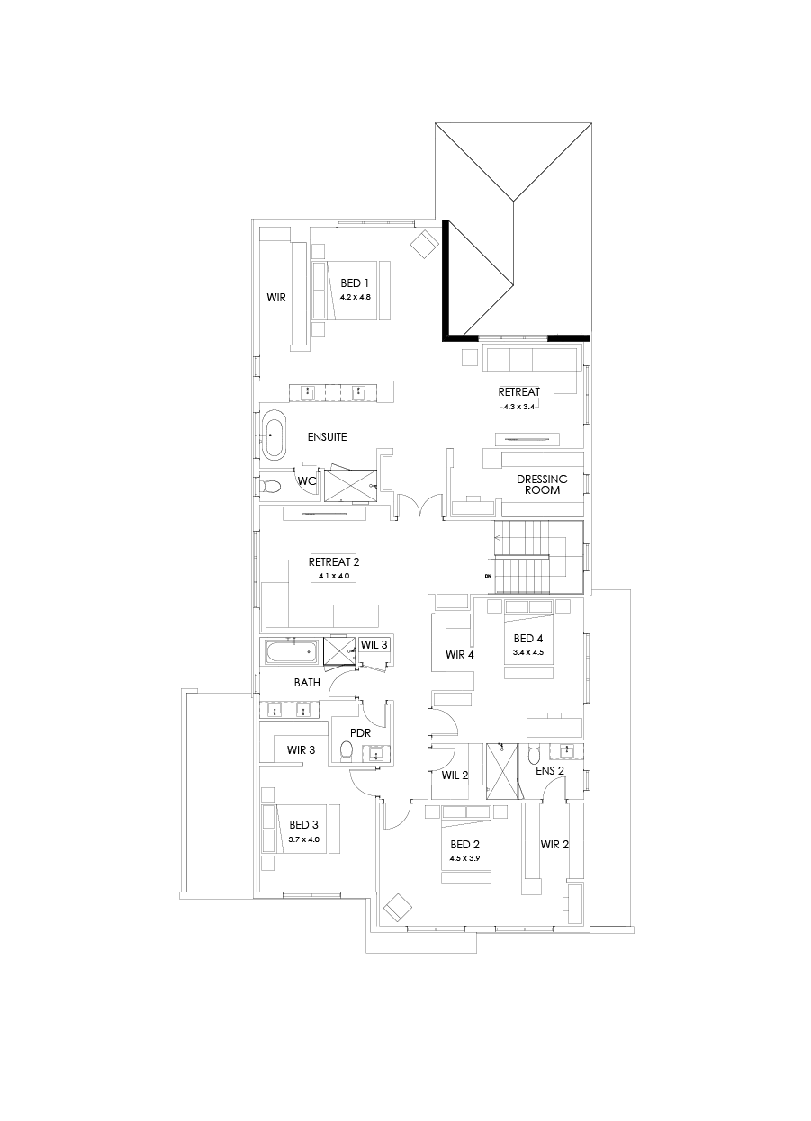 52 First Floor Floorplan (Grand outdoor living)