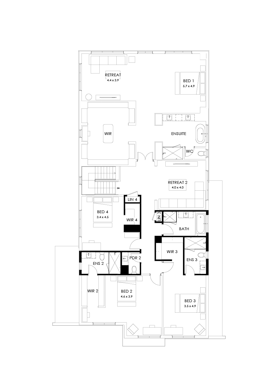 55 First Floor Floorplan (Additional ensuite)