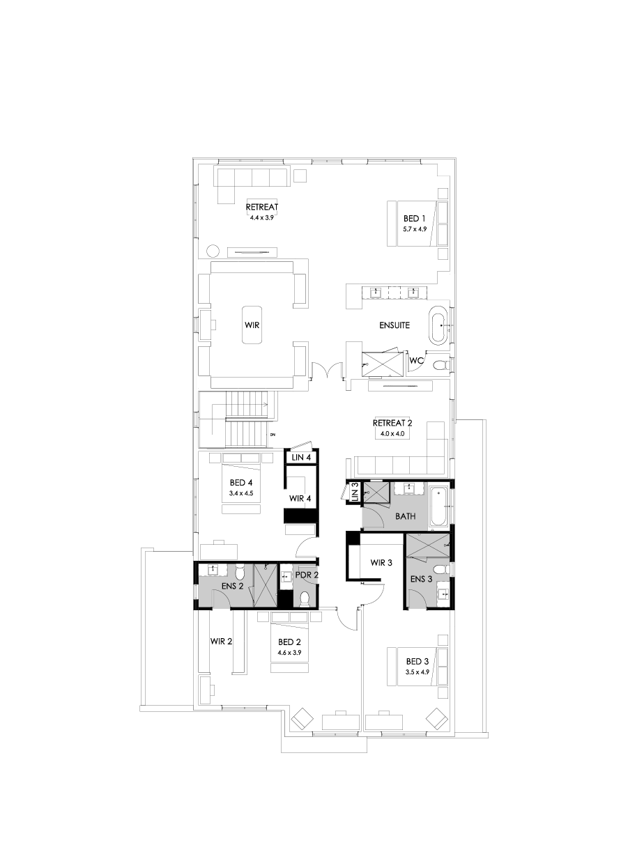 55 First Floor Floorplan (Additional ensuite)
