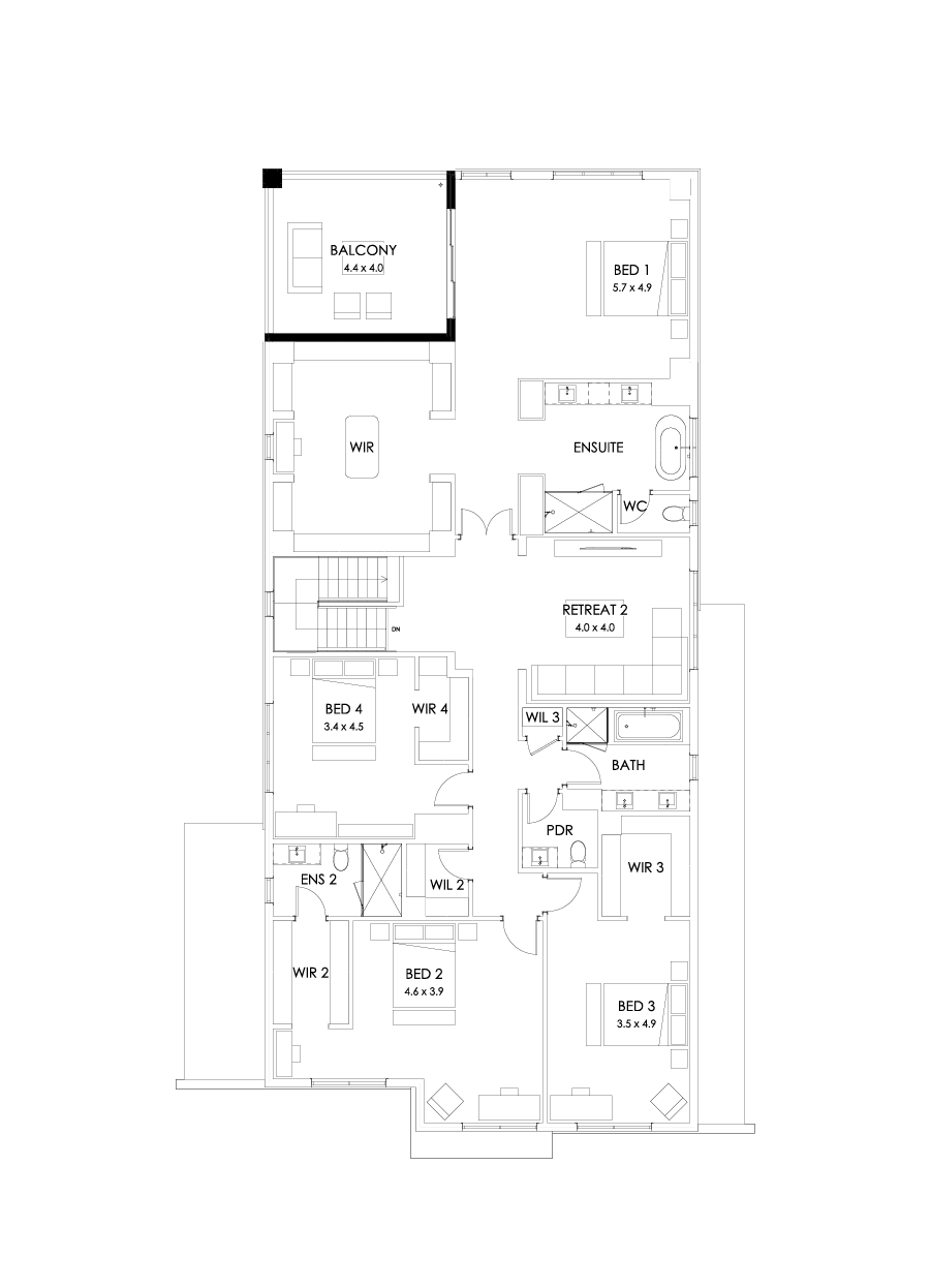 55 First Floor Floorplan (Balcony)