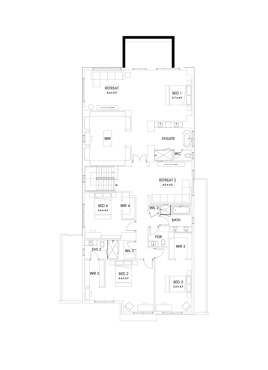 55 First Floor Floorplan (Grand outdoor living)