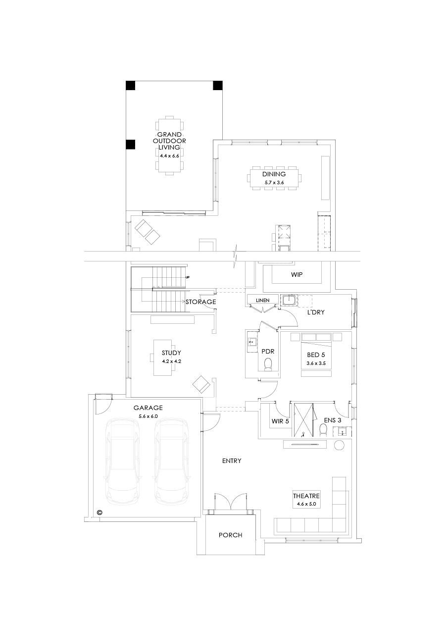 55 Ground Floor Floorplan (Grand outdoor living)