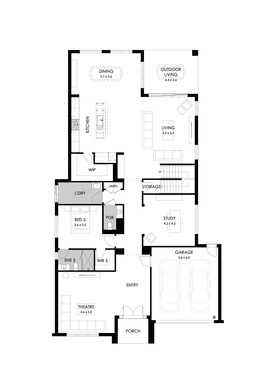 55 Ground Floor Floorplan (Standard - Flipped)