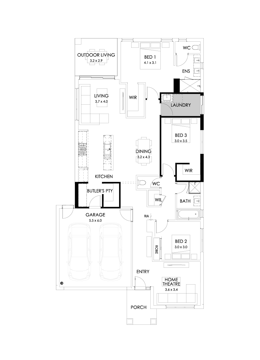 23  Floor Floorplan (3 bedrooms)