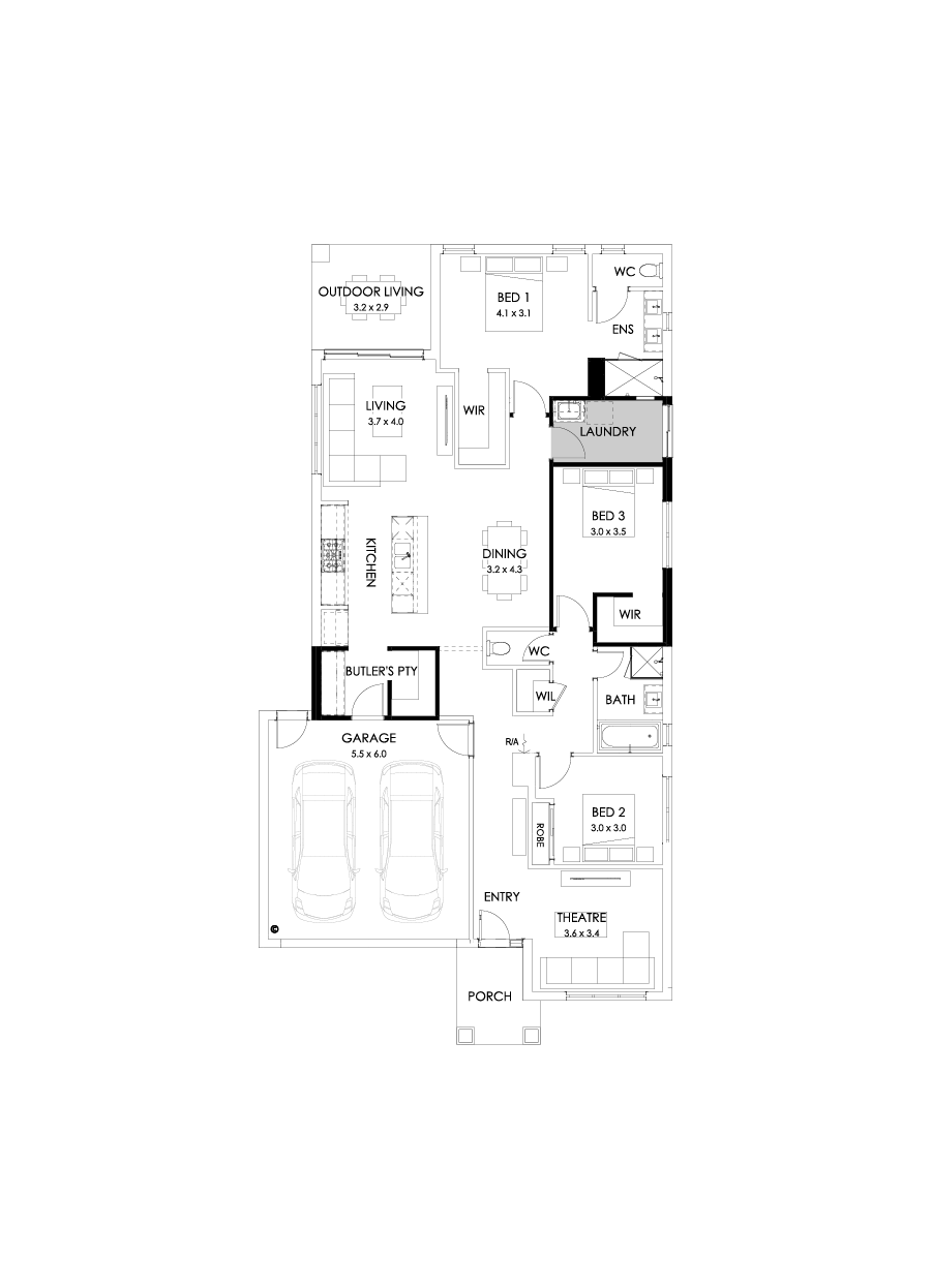 23  Floor Floorplan (3 bedrooms)