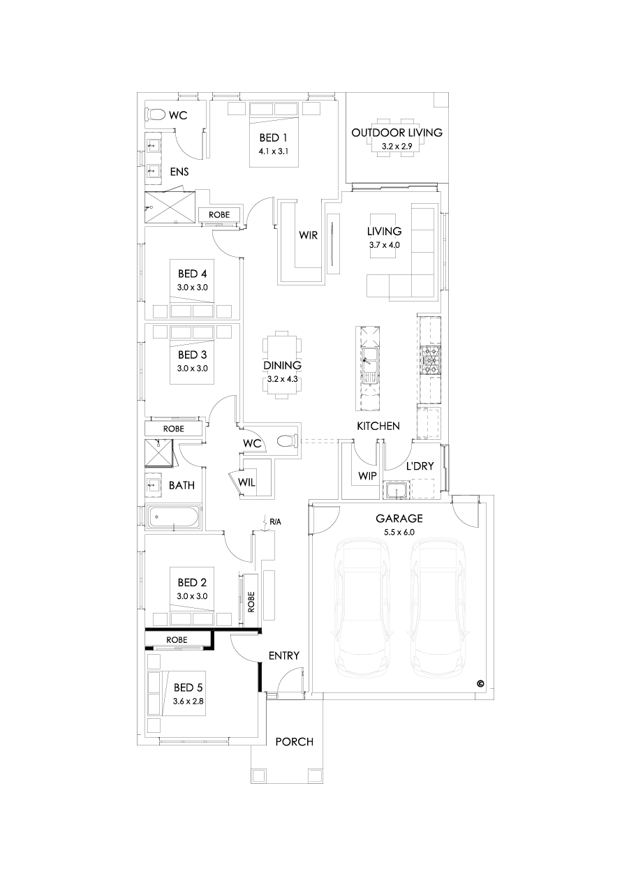 23  Floor Floorplan (5th bedroom - Flipped)