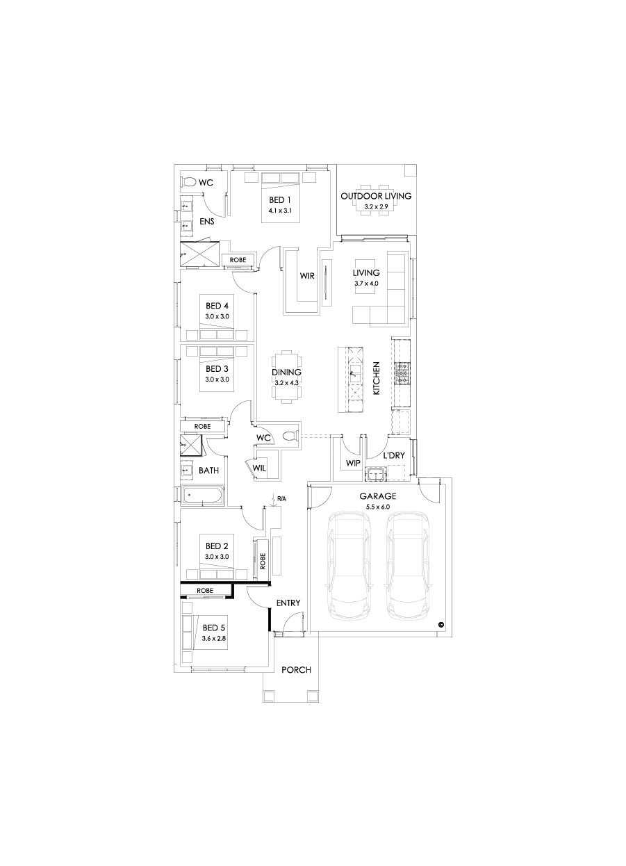 23  Floor Floorplan (5th bedroom - Flipped)