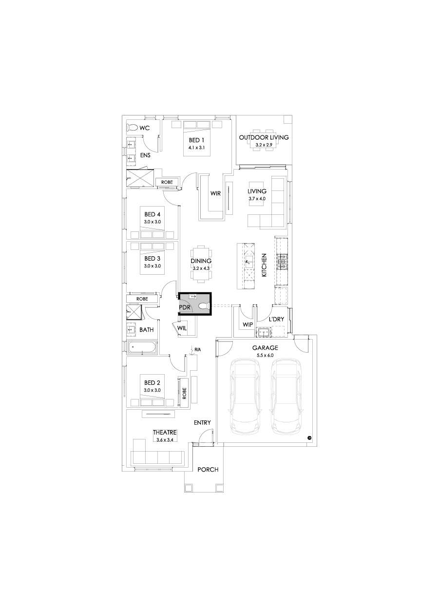 23  Floor Floorplan (Powder room - Flipped)