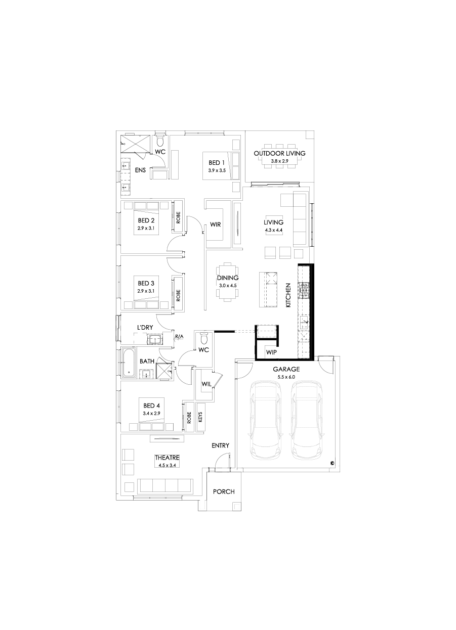 25  Floor Floorplan (Alternate kitchen - Flipped)